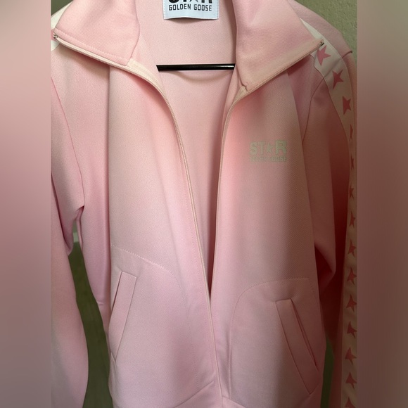 Golden Goose Pink Star Logo printed Jacket Size Small - Picture 3 of 5